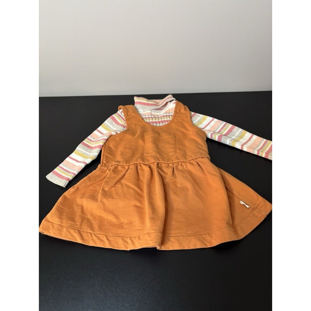 • Burt's Bees Organic Orange Jersey Jumper Dress/George Shirt • Size 12-18m